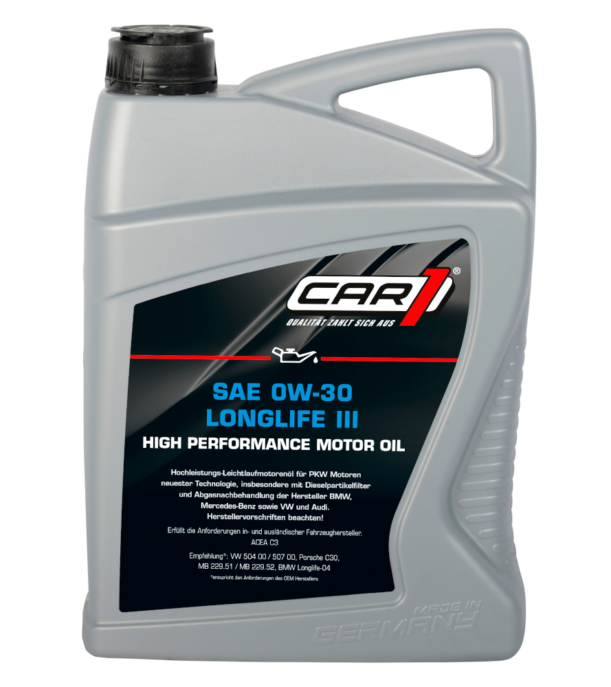 CAR1 HC-synthetisches Motor&ouml;l 0W-30 Longlife III 5L